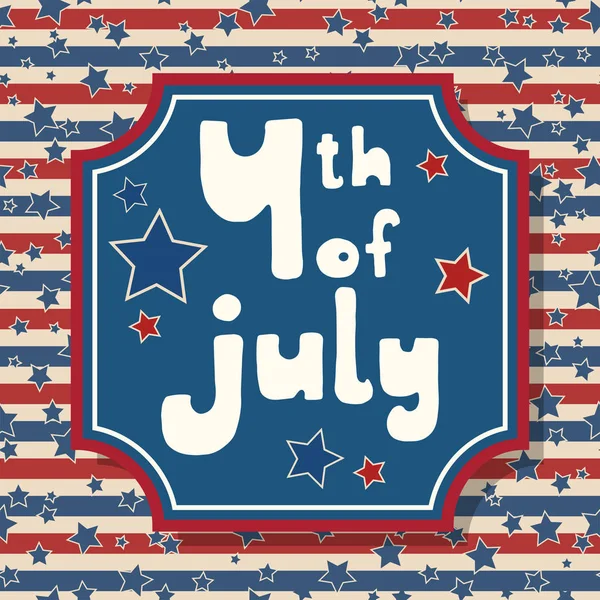 Amerykański Dzień Niepodległości patriotyczne karty okolicznościowe — Wektor stockowy