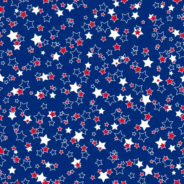 Nahtloses Muster amerikanischer Stars — Stockvektor