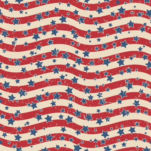 American stars and stripes pattern — Stock Vector