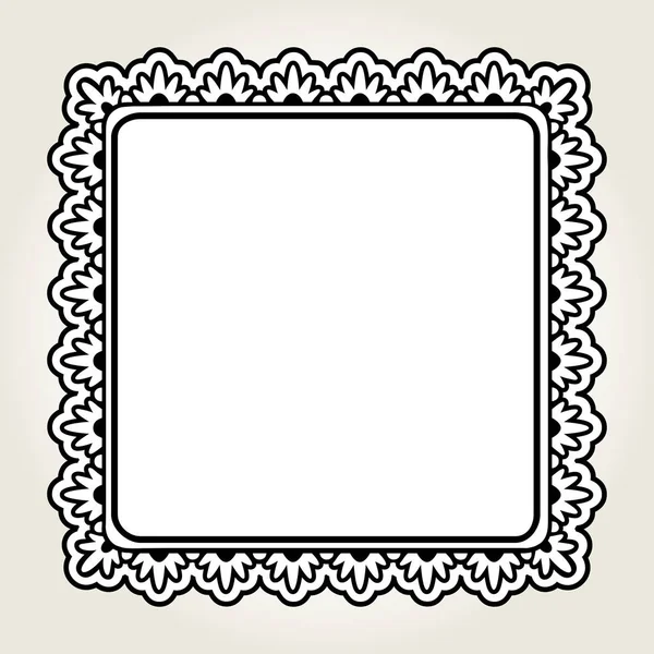 Cadre floral carré ornemental — Image vectorielle