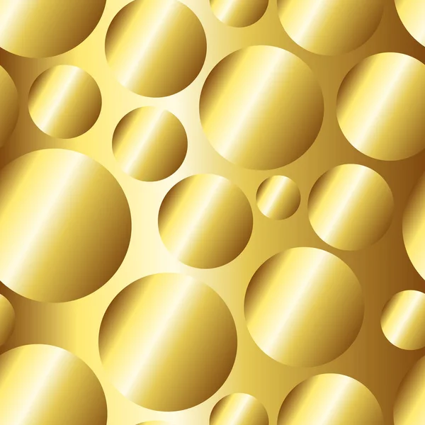 Χρυσό μεταλλικό ντεγκραντέ κύκλους ομαλή μοτίβο — Διανυσματικό Αρχείο