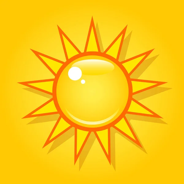 Яркое солнце на небе — стоковый вектор