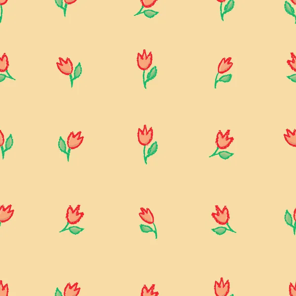 Винтажный цветочный бесшовный узор — стоковый вектор