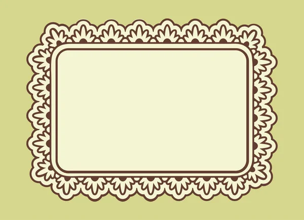 Doodle Floral Cadre Vierge Ornemental Isolé Sur Blanc Fond Vectoriel — Image vectorielle