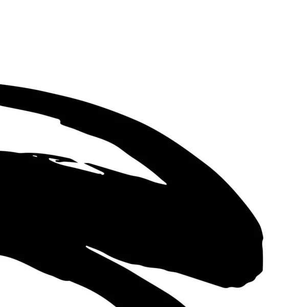 在白色背景上的黑色背景下 艺术的黑色画笔笔画背景 设计元素矢量说明 — 图库矢量图片
