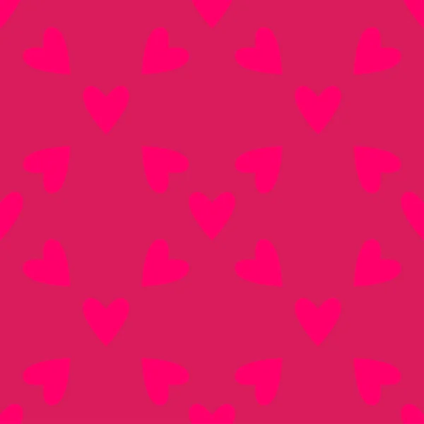 Глубокие Розовые Сердечки День Святого Валентина Плитки Фона Романтический Векторный — стоковый вектор