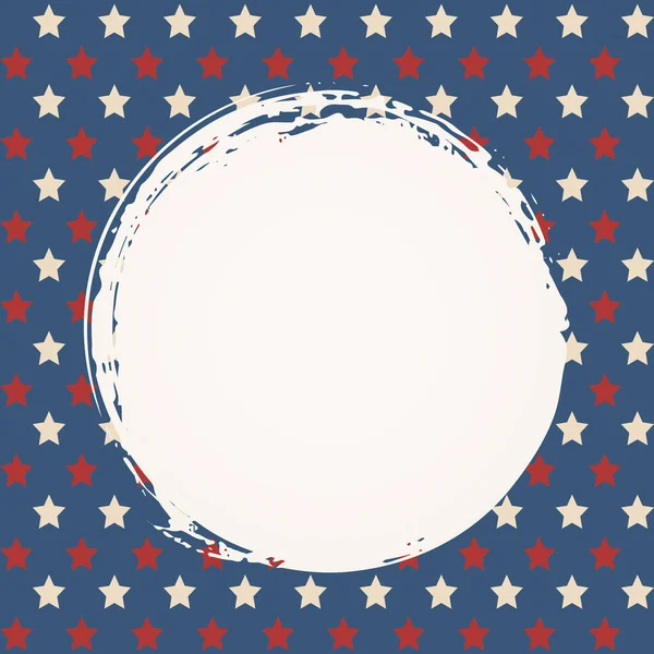 Американский Флаг Патриотического Происхождения Соединенные Штаты Покрывают Круглую Рамку Пробелом — стоковый вектор