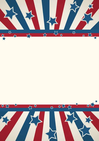 American Flag Patriotic Background — Stock Vector