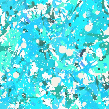 Mavi ve beyaz boya Dikişsiz desen, soyut çok renkli vektör arka plan su sıçramalarına. Renkli tasarım duvar kağıdı.