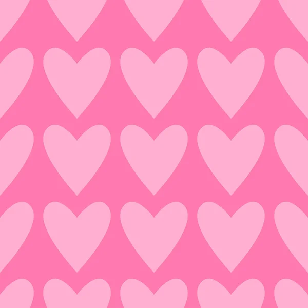 Patrón Corazones Rosa Claro Sin Costuras Fondo Baldosas San Valentín — Vector de stock