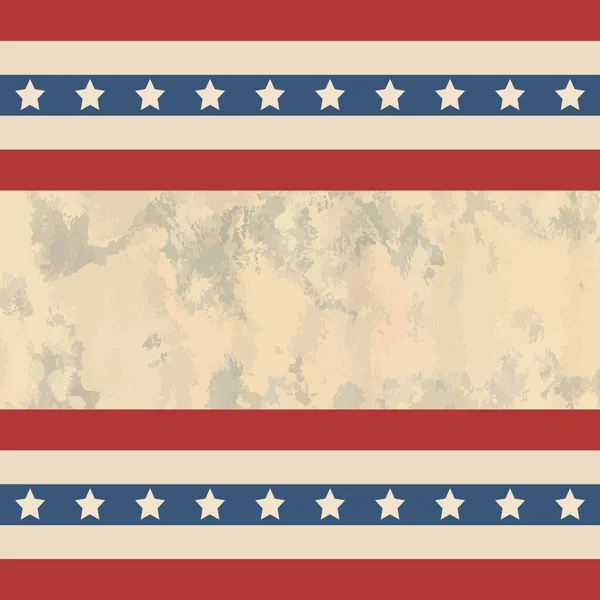 Drapeau Américain Arrière Plan Vintage Patriotique États Unis Cadre Vide — Image vectorielle