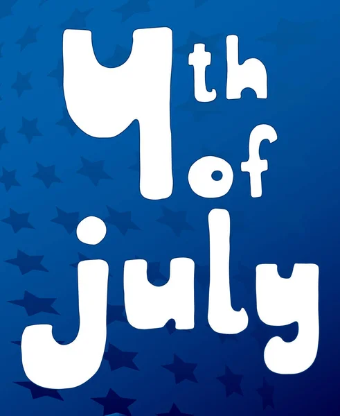 Karta Okolicznościowa Dnia Niepodległości Stanów Zjednoczonych Amerykański Projekt Patriotyczny Rozrzucone — Wektor stockowy