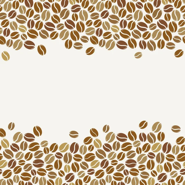 Sült Kávébab Üres Kerettel Grafikus Menü Sablon Vektor Illusztráció — Stock Vector