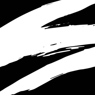 Artistik grunge fırça darbesi. Siyah arka planda beyaz renkte. Tasarım elemanı vektör çizimi.