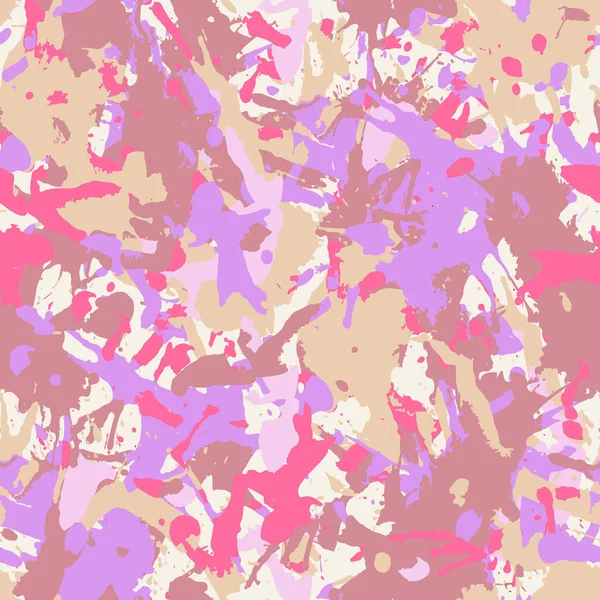 Pinke Und Braune Farbe Spritzt Nahtlose Muster Abstrakte Mehrfarbige Vektorhintergrund — Stockvektor