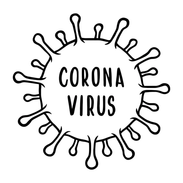 Coronavirus Hücre Ikonu 2019 Ncov Pandemik Vektör Çizimi Beyazın Üzerinde — Stok Vektör