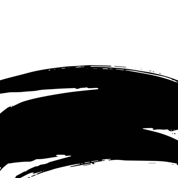 Artistic Grunge Brush Paint Stroke Backdrop Black Isolated White Background — Stock Vector