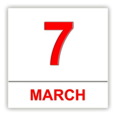 7 Mart. Takvim günü.