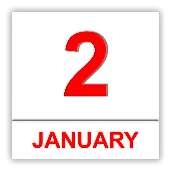 January 2. Day on the calendar. — Stock Photo, Image