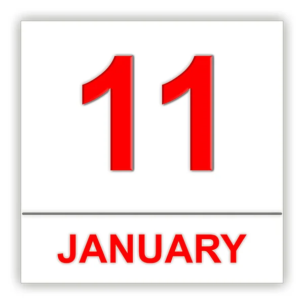 11. Januar im Kalender. — Stockfoto