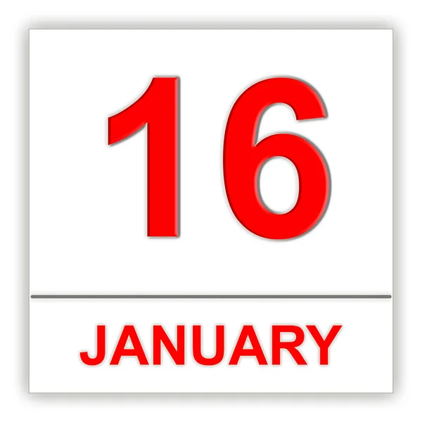 16 de enero. Día en el calendario . —  Fotos de Stock