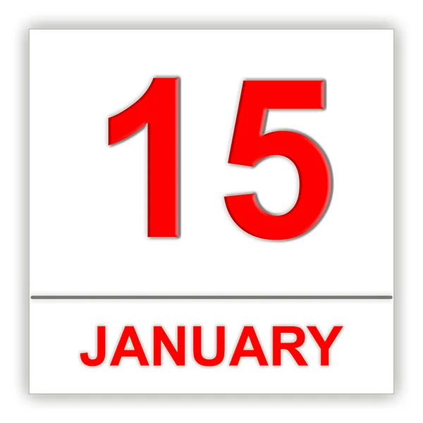 15 Ιανουαρίου. ημέρα στο ημερολόγιο. — Φωτογραφία Αρχείου