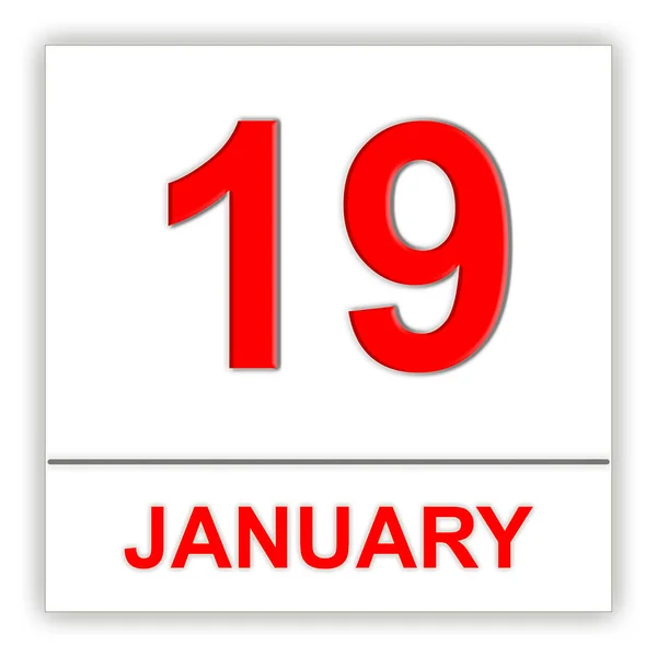 19 de Janeiro. Dia no calendário . — Fotografia de Stock