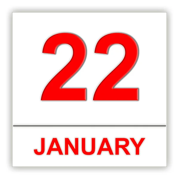 22 Ιανουαρίου. ημέρα στο ημερολόγιο. — Φωτογραφία Αρχείου