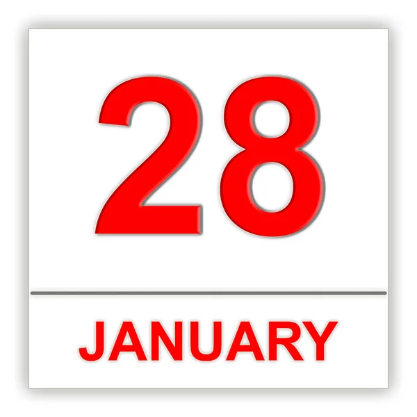 28. Januar im Kalender. — Stockfoto