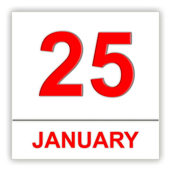 January 25. Day on the calendar. — Stock Photo, Image