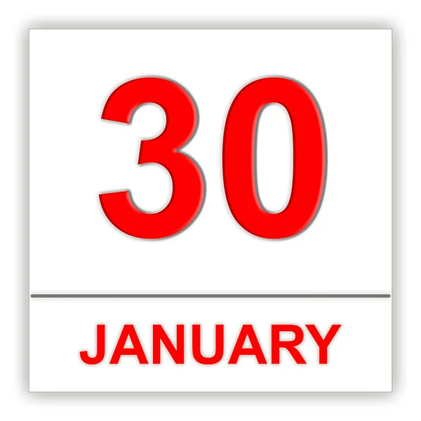 30 stycznia. dzień w kalendarzu. — Zdjęcie stockowe