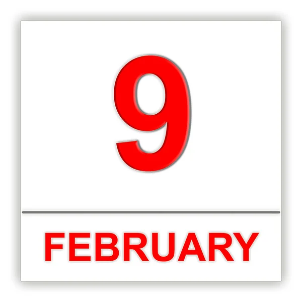 9 de febrero. Día en el calendario . —  Fotos de Stock