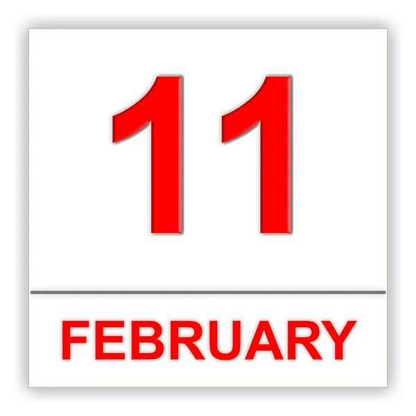 11 de febrero. Día en el calendario . —  Fotos de Stock