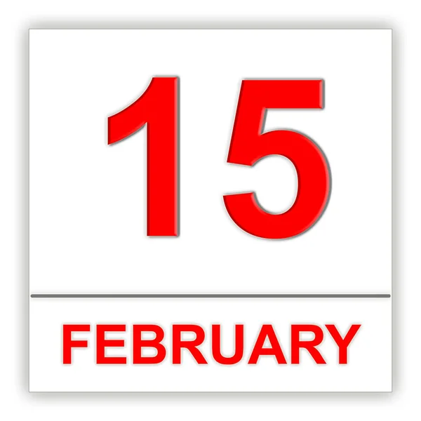 15. Februar Tag im Kalender. — Stockfoto