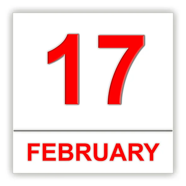 17 de febrero. Día en el calendario . —  Fotos de Stock