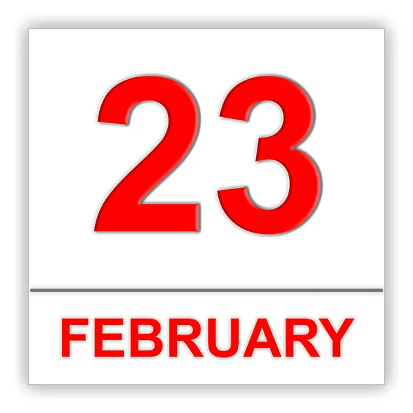 23. Februar im Kalender. — Stockfoto