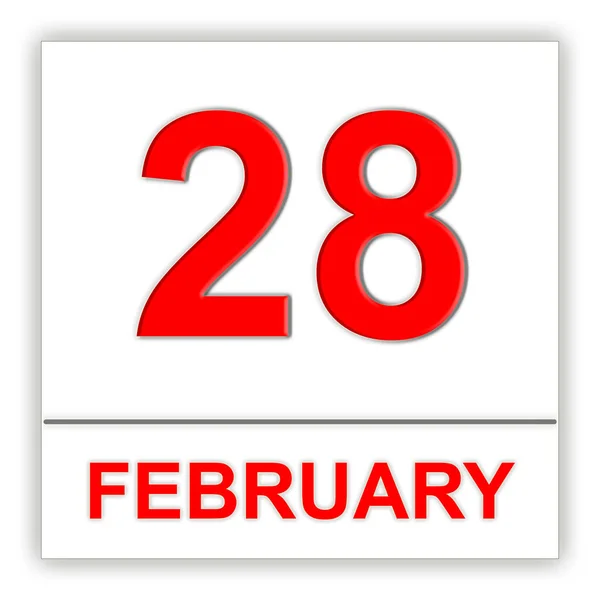 February 28. Day on the calendar. — Stock Photo, Image