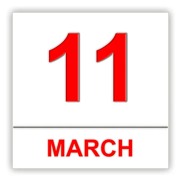 11 Μαρτίου. ημέρα στο ημερολόγιο. — Φωτογραφία Αρχείου