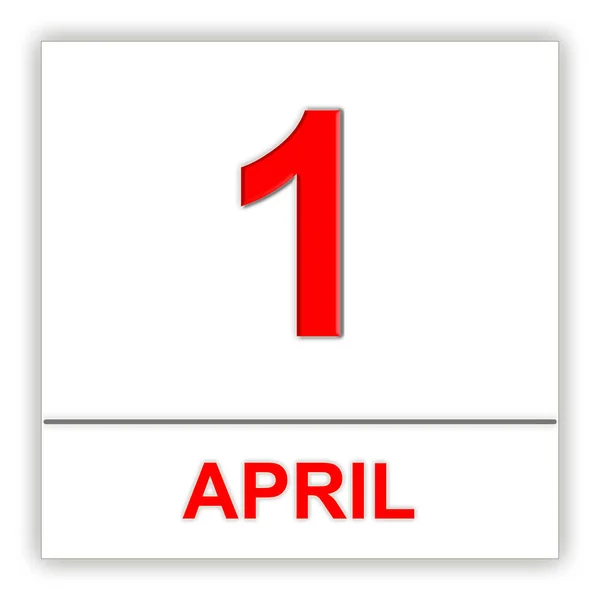 1. April im Kalender. — Stockfoto