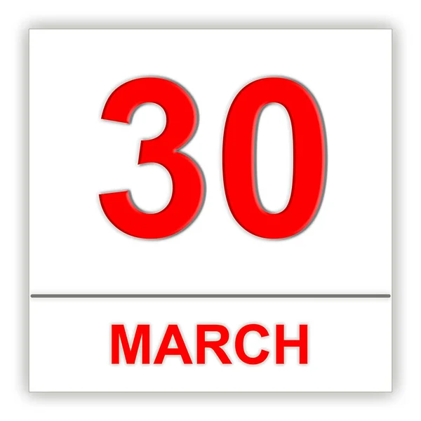 30 marca. dzień w kalendarzu. — Zdjęcie stockowe
