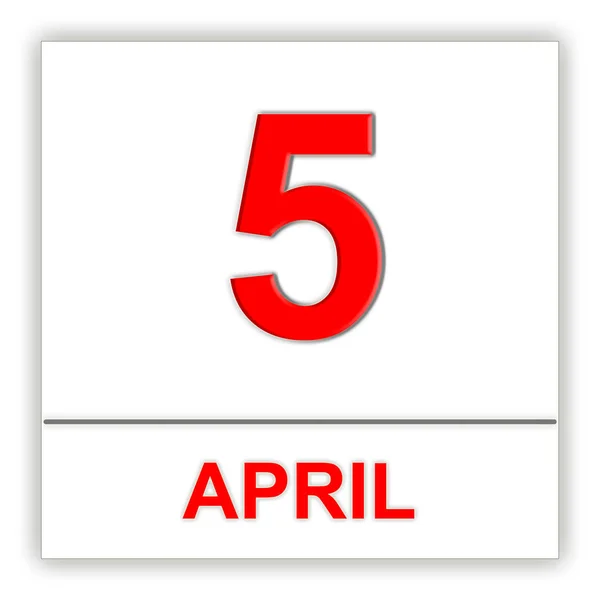 5 апреля. День в календаре . — стоковое фото