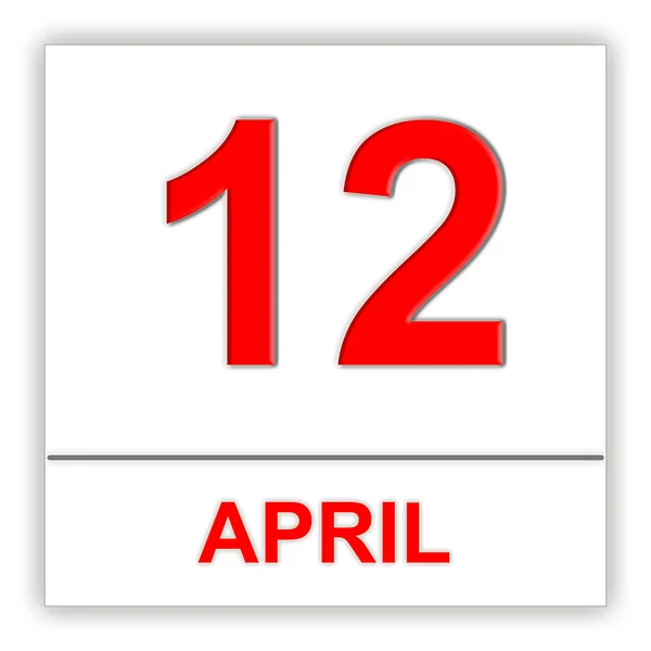12 kwietnia. dzień w kalendarzu. — Zdjęcie stockowe