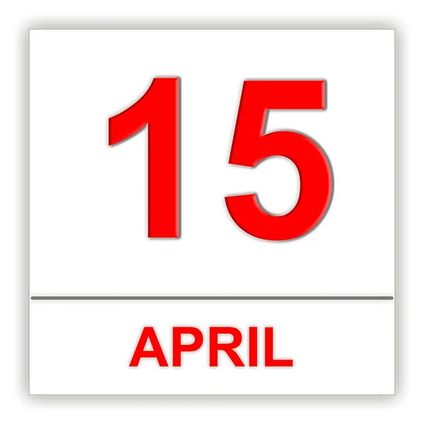 15 de abril. Día en el calendario . —  Fotos de Stock