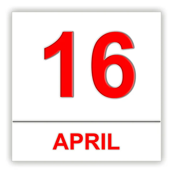 16 de Abril. Dia no calendário . — Fotografia de Stock