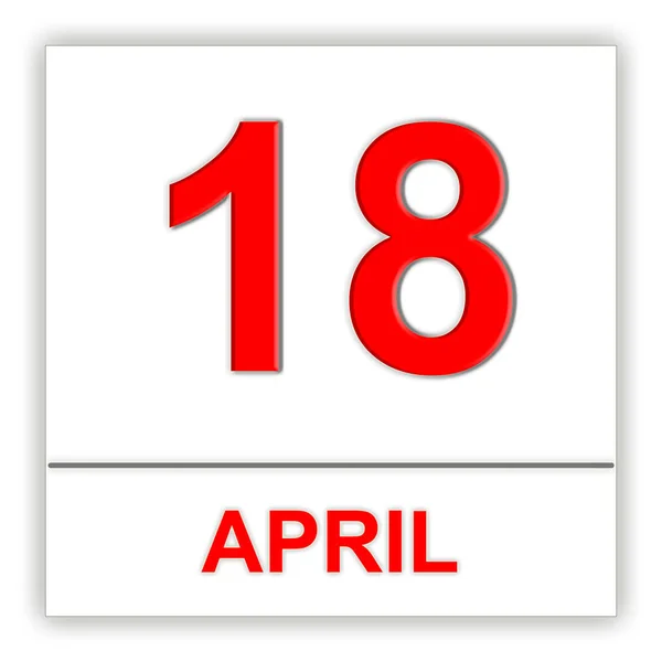 18 de Abril. Dia no calendário . — Fotografia de Stock