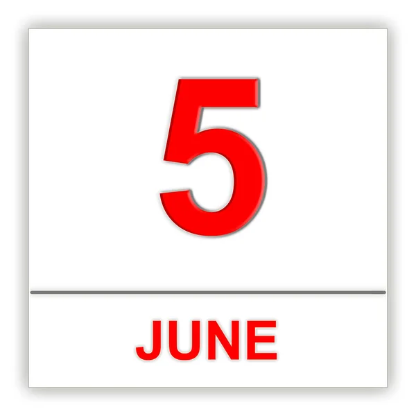 5 июня. День в календаре . — стоковое фото