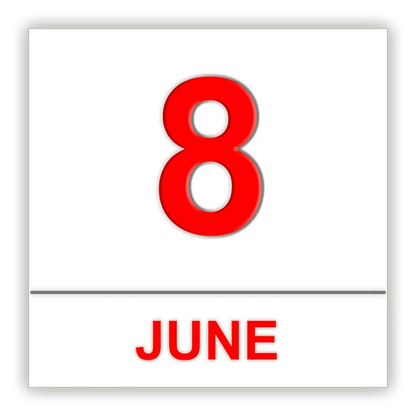 8 июня. День в календаре . — стоковое фото