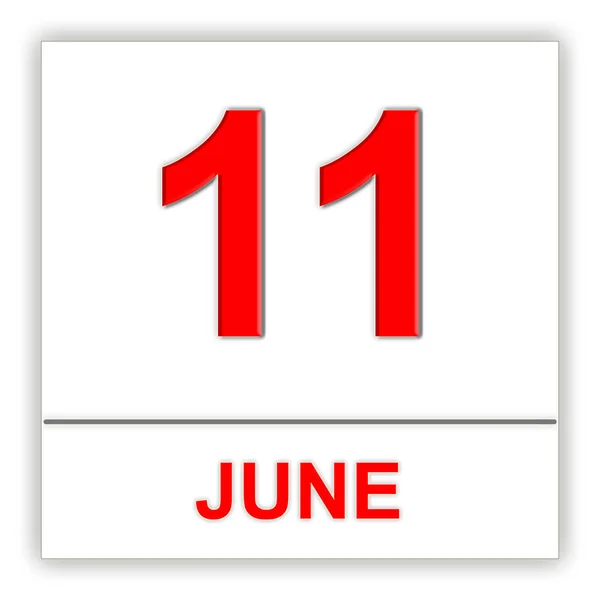11. Juni Tag im Kalender. — Stockfoto