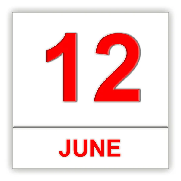 Le 12 juin. Jour sur le calendrier . — Photo