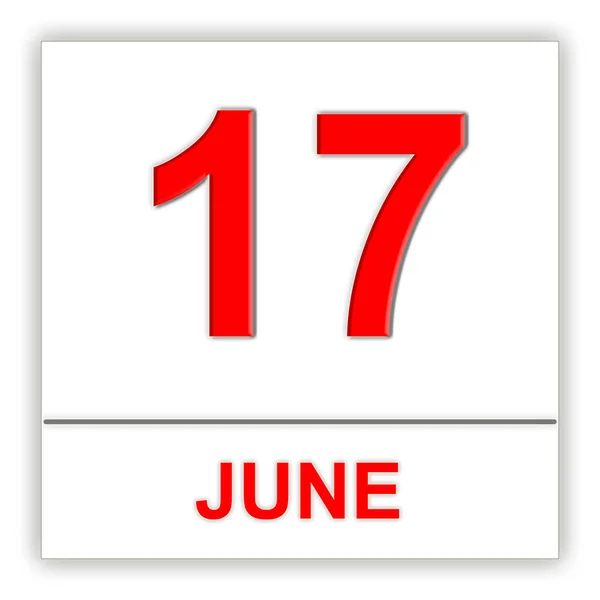 17. Juni Tag im Kalender. — Stockfoto